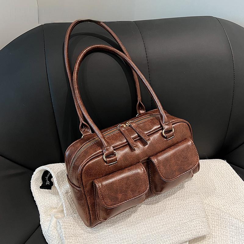 Molly Show Kleine schoudertassen met dubbele zakken voor vrouwen 2024 Nieuwe modetrend Designer Okseltas Vrouwelijke handtassen en portemonnees groen