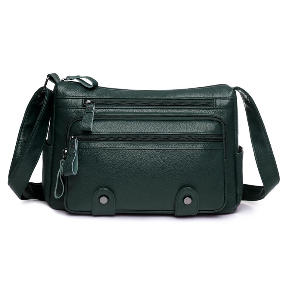 Your favorite bag Mode Meerdere Zakken Messenger Bag Hoge Capaciteit Vrouwelijke Schoudertassen 2022 Nieuwe Hoge Kwaliteit PU Lederen Vrouwen Handtas Portemonnees China groen