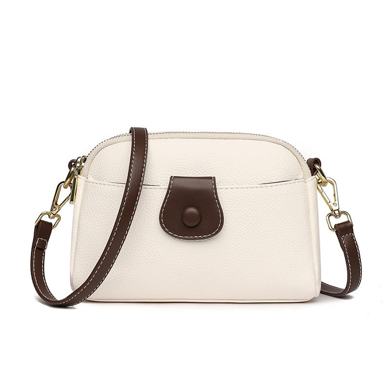 Your favorite bag 2023 Luxe Echt Leer Dames Schouder Crossbody Tas Hoge Kwaliteit Designer Dames Schoudertas Effen Kleur Vrouwelijke Messenger wit