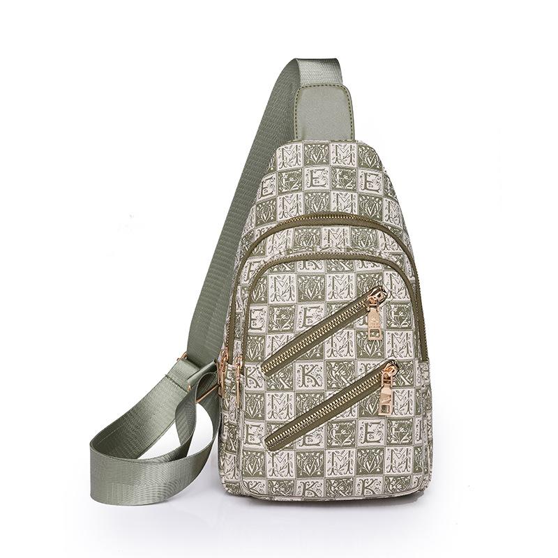 Kuluosidi Damesborsttas Uitgaande crossbodytas met print Pu-leren tas groen