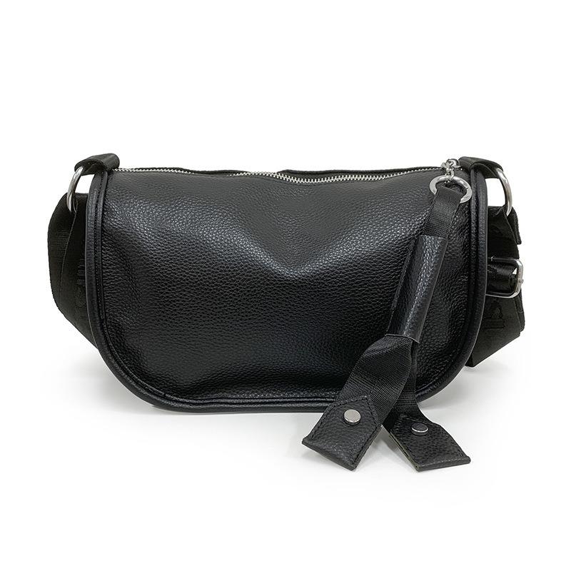 VIA ROMA Echte leren tas Dames zachte leren crossbody tas Grote capaciteit Mode alles-in-één tas voor dames van middelbare leeftijd Enkele schoudertas Moedertas zwart