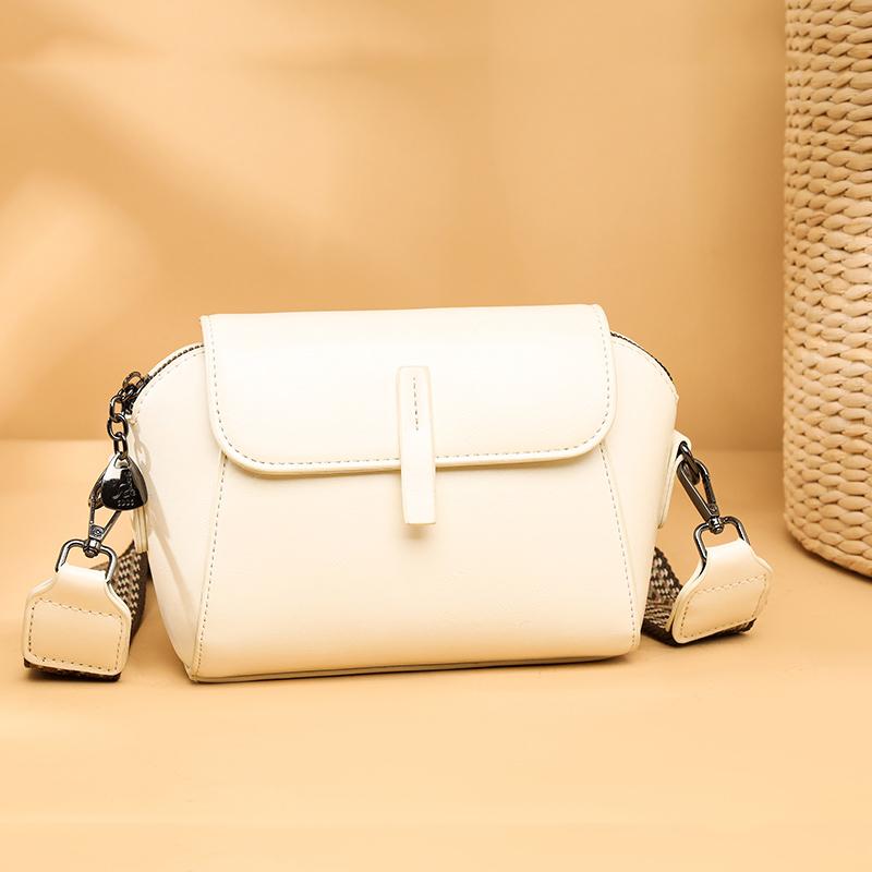 NK39UR Hoge kwaliteit kleine crossbody schoudertas vrouwen trend luxe design olie wax leren koerierstas mode dames handtas portemonnee 24x10x17cm wit