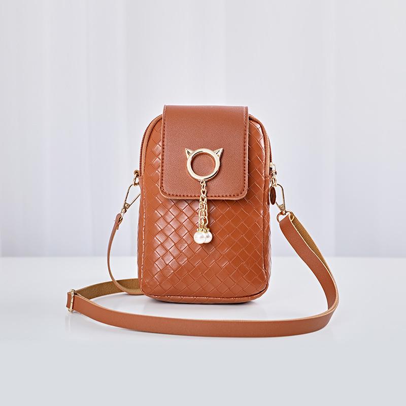 CrossCart Dames Crossbody Mobiele Telefoon Tas - 2022 Trendy Mode Portemonnee & Mini Geweven Tas