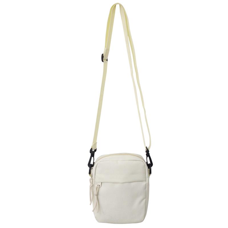 The best future Messenger Sling Bags voor mannen Casual Canvas Kleine rits Crossbody Pouch Eenvoudige kleine Crossbody schoudertas Herentas wit