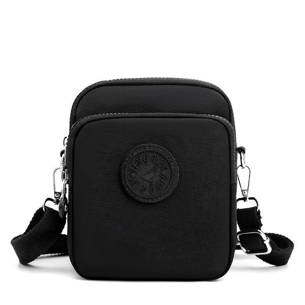 Smart Mouse Nieuwe sportportemonnee telefoontas voor mobiel schoudertas etui riem handtas portemonnee munt portemonnee retro sleutelhanger kleine geldzak zwart