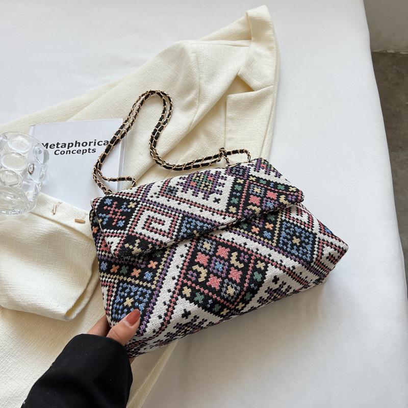 Fancy Lady Trendy casual crossbodytas voor dames, schoudertas met ketting in nieuwe stijl, modieuze en eenvoudige draagtas one size