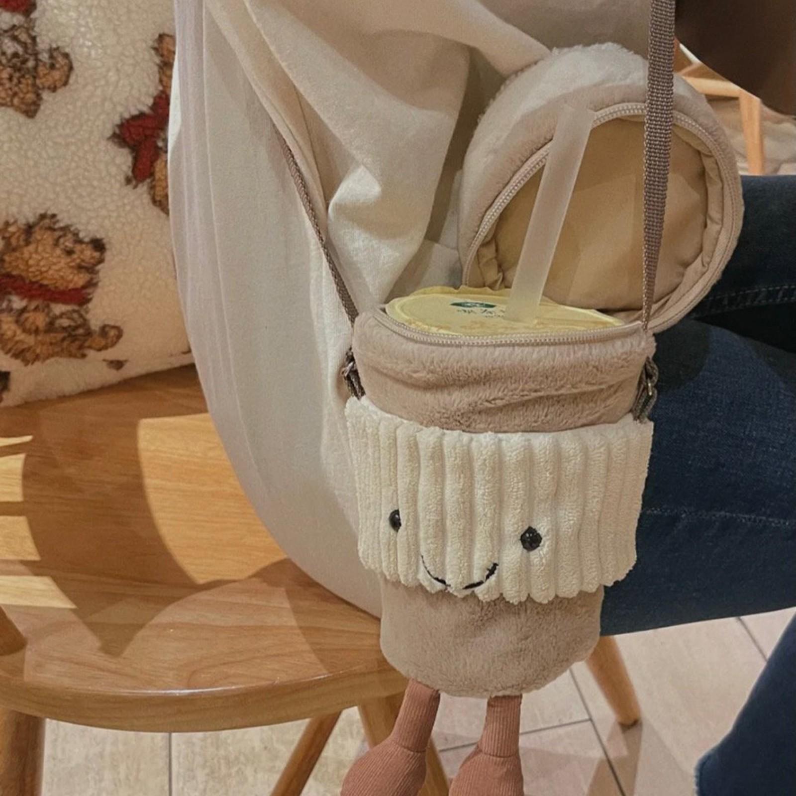 Durable Koffiemelk theezakje koerierstas dames pluche tas bijbehorende speelgoedbekerset One Size