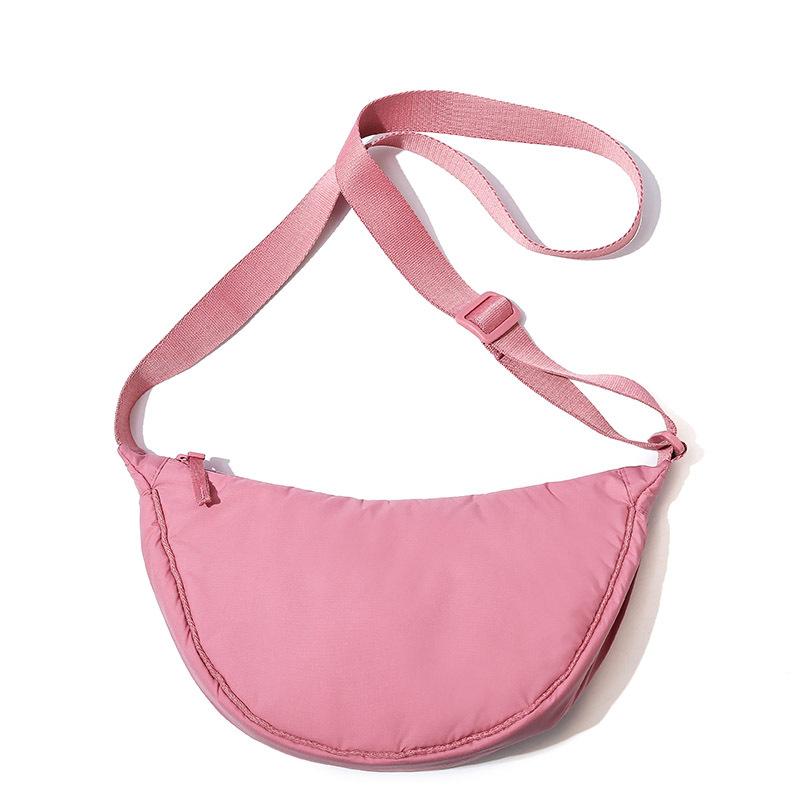 Kuluosidi Vrouwelijke Dumpling Tas Effen Kleur Crossbody Tas Kleine Schoudertas roze