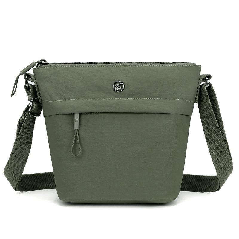 VIA ROMA Mobile Phone Bag Women's Crossbody Bag Simple Senior Sense Niche Fashion Everything Nylon Cloth Bucket Bag Shoulder Women's Bag