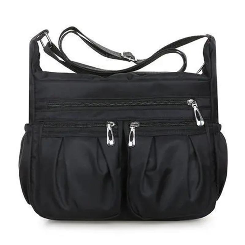 WTEMPO Vrouwen waterdichte enkele schoudertas waterdichte nylon schouder messenger casual reistassen zwart