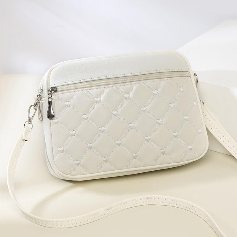 Yogodlns Dames Sling Schouder Kleine Vierkante Handtas Nieuw Gewatteerd Ontwerp PU Leren Crossbody Tas Veelzijdige Messenger Bag 26x7x18cm