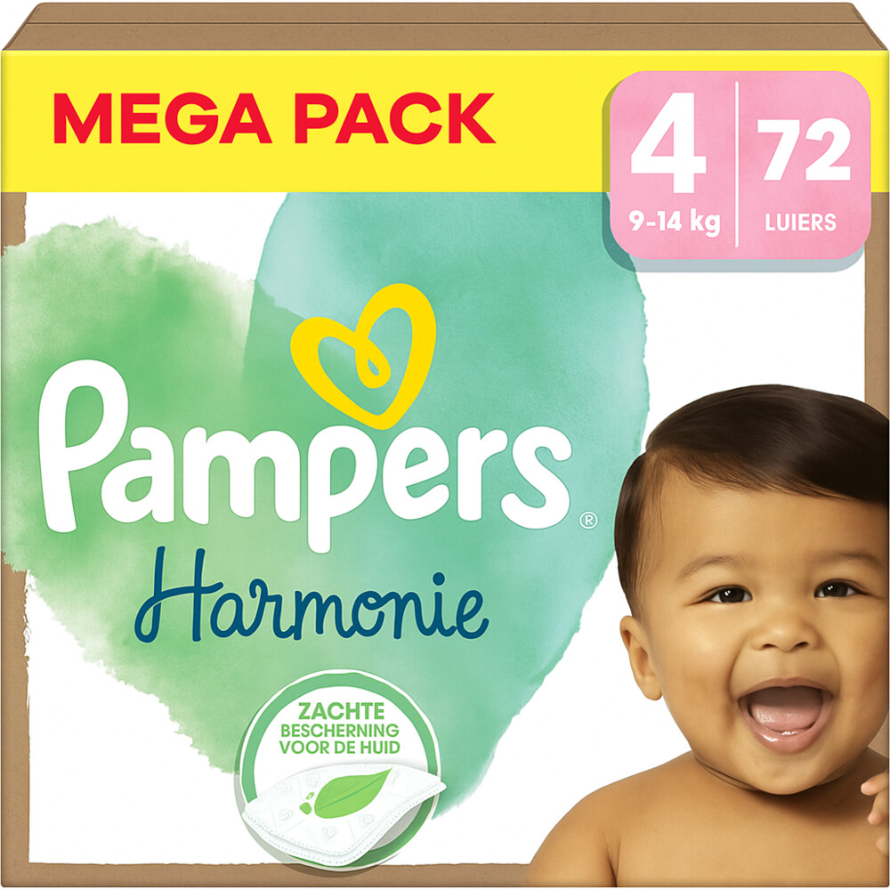 Pampers Harmonie Luiers Maat 4 (9-14kg) 72 stuks