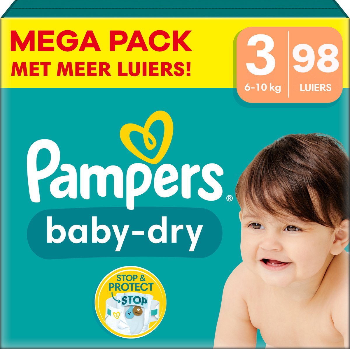 Pampers  Baby Dry - Maat 3 - Mega Pack - 98 stuks - 6/10 KG