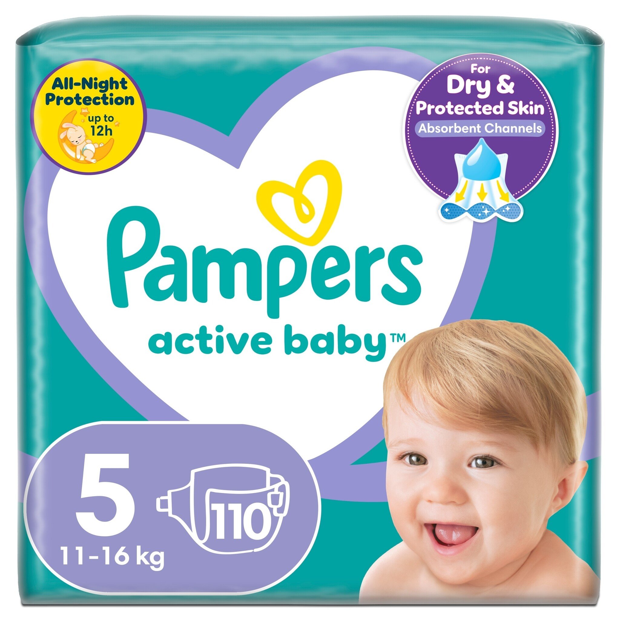 Pampers  Active Baby Dry - Maat 5 - Mega Pack - 110 stuks - 11/16 KG