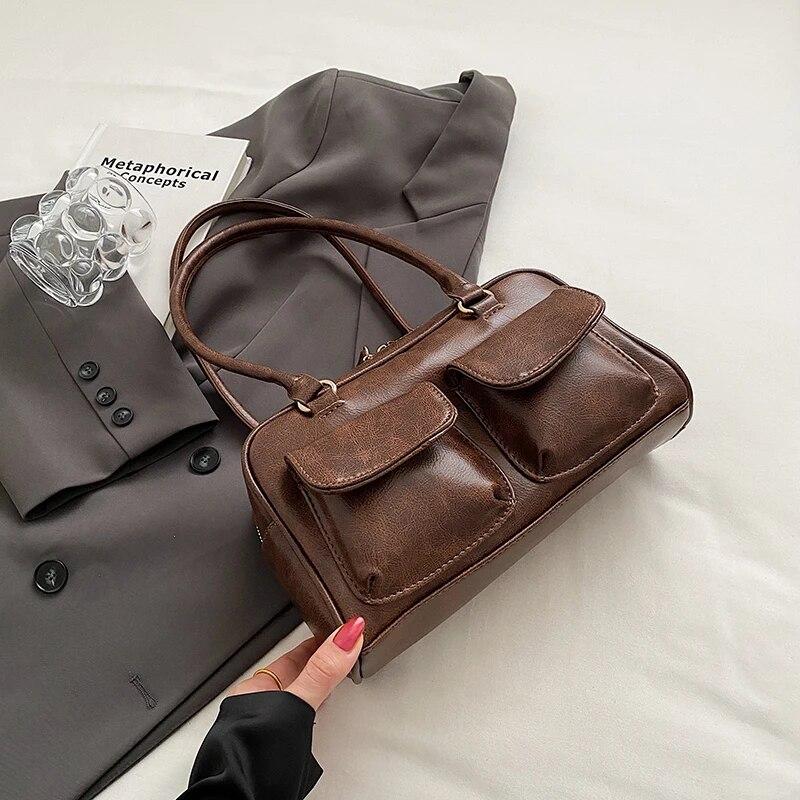 Molly Show Kleine schoudertassen met dubbele zakken voor vrouwen 2024 Nieuwe modetrend Designer Okseltas Vrouwelijke handtassen en portemonnees