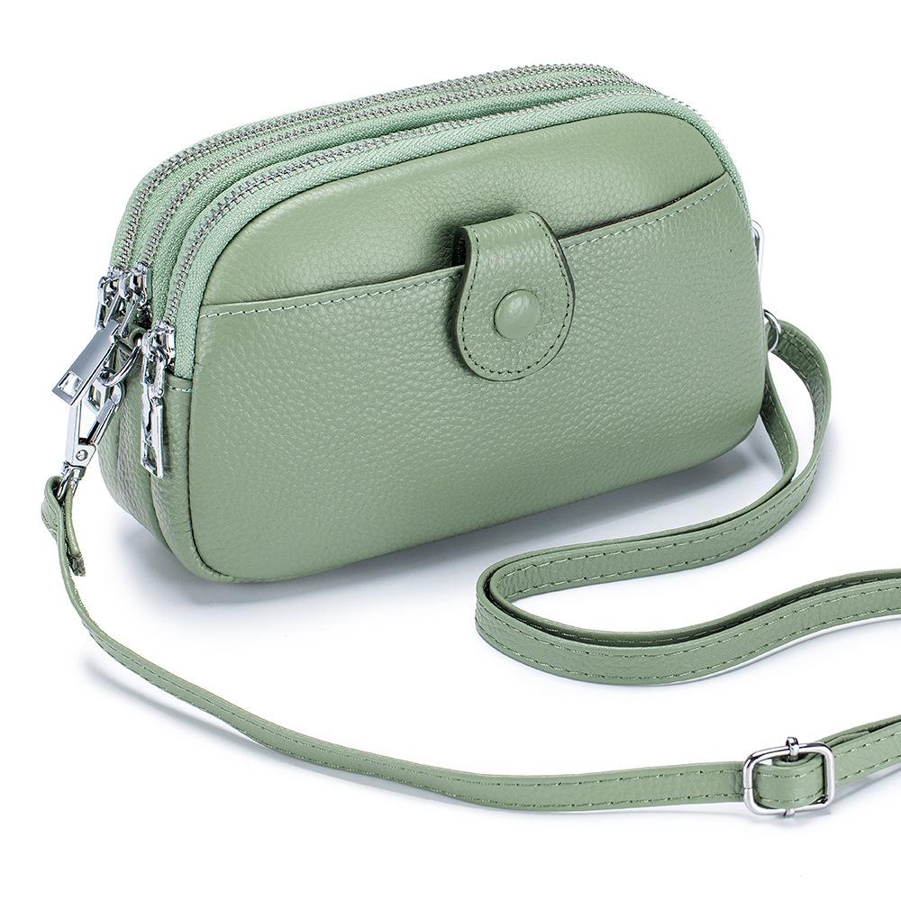 Leather bag Crossbodytassen voor dames Echt leren dames mobiele telefoon tas Mini dames een schouder messenger bag Premium koeienleer