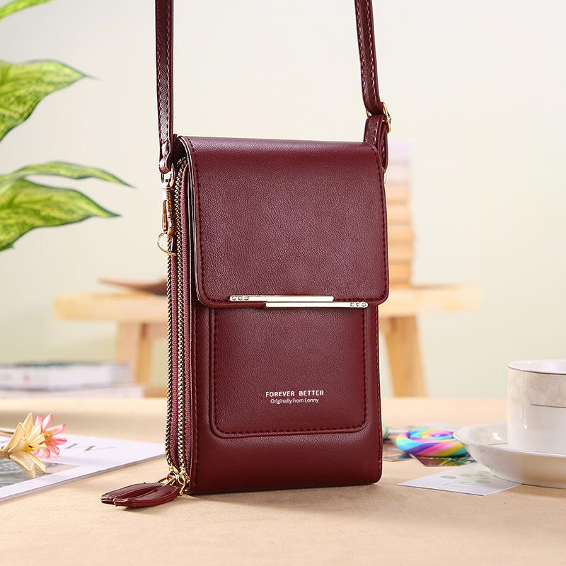TBkids Effen kleur PU leren crossbody tassen voor vrouwen vrouwelijke schouder eenvoudige tas dame mini tasbare telefoon portemonnees en handtassen