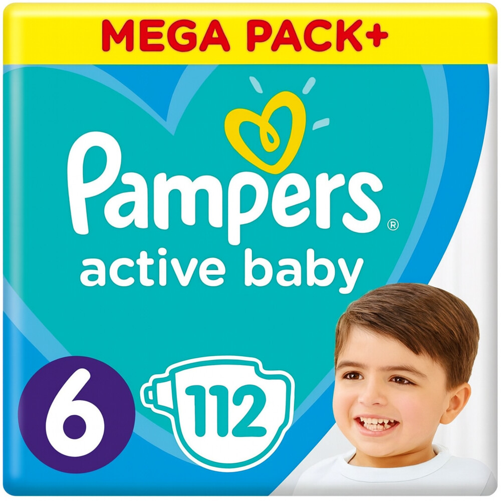 Pampers Active Baby Luiers Maat 6 (13-18 kg) 112 stuks