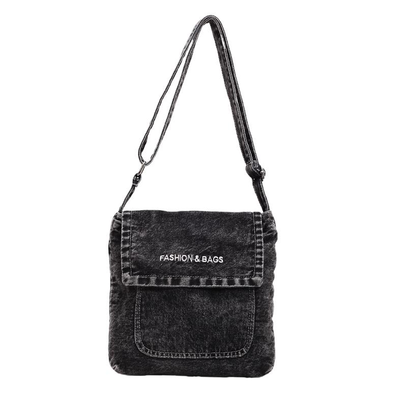 RUWB BAGS Mode Kleine Denim Handtas Damestas Designer Dames Handtassen Clutch Portemonnees Jean Denim Tote Schouder Crossbody Vrouwen Messenger Bag zwart