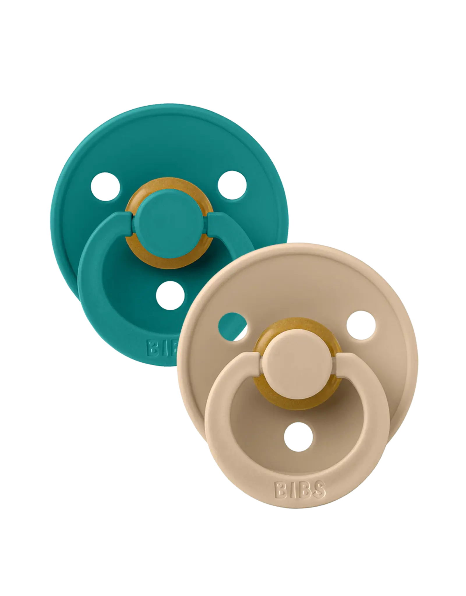 Bibs  Colour Fopspeen - Rond - Maat 1 - Taupe/Scuba - 2 Stuks