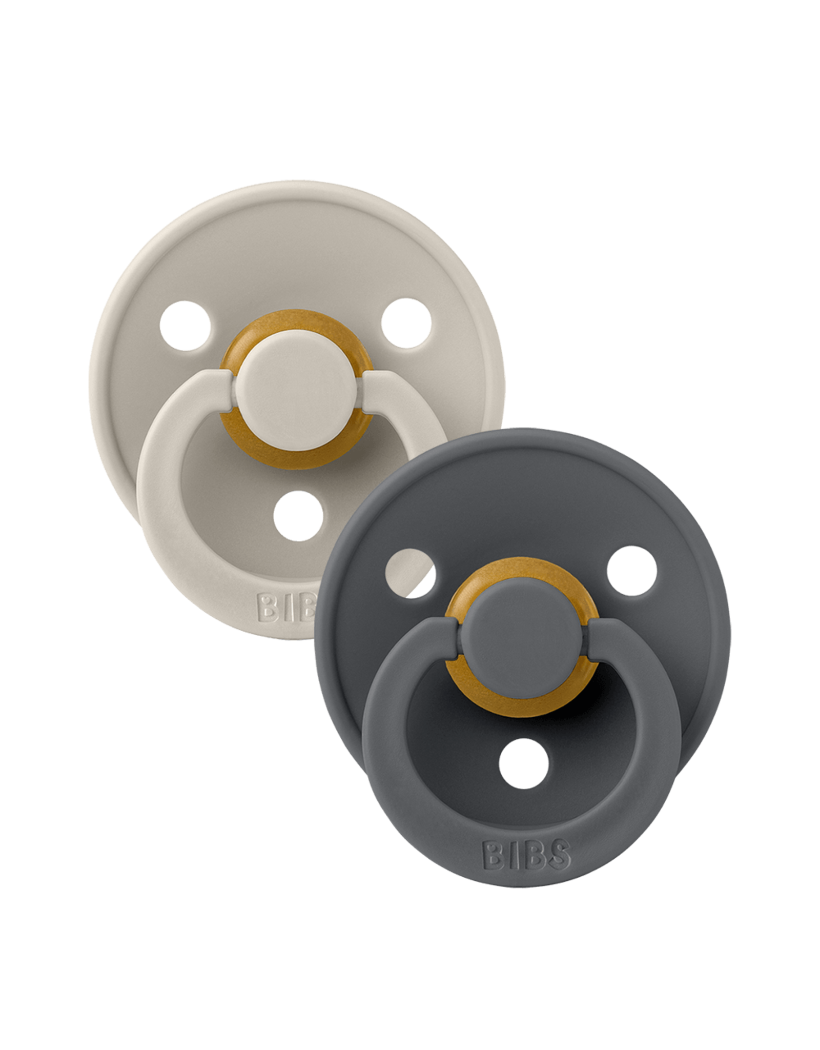 Bibs  Colour Fopspeen - Rond - Maat 3 - Sand/Iron - 2 Stuks