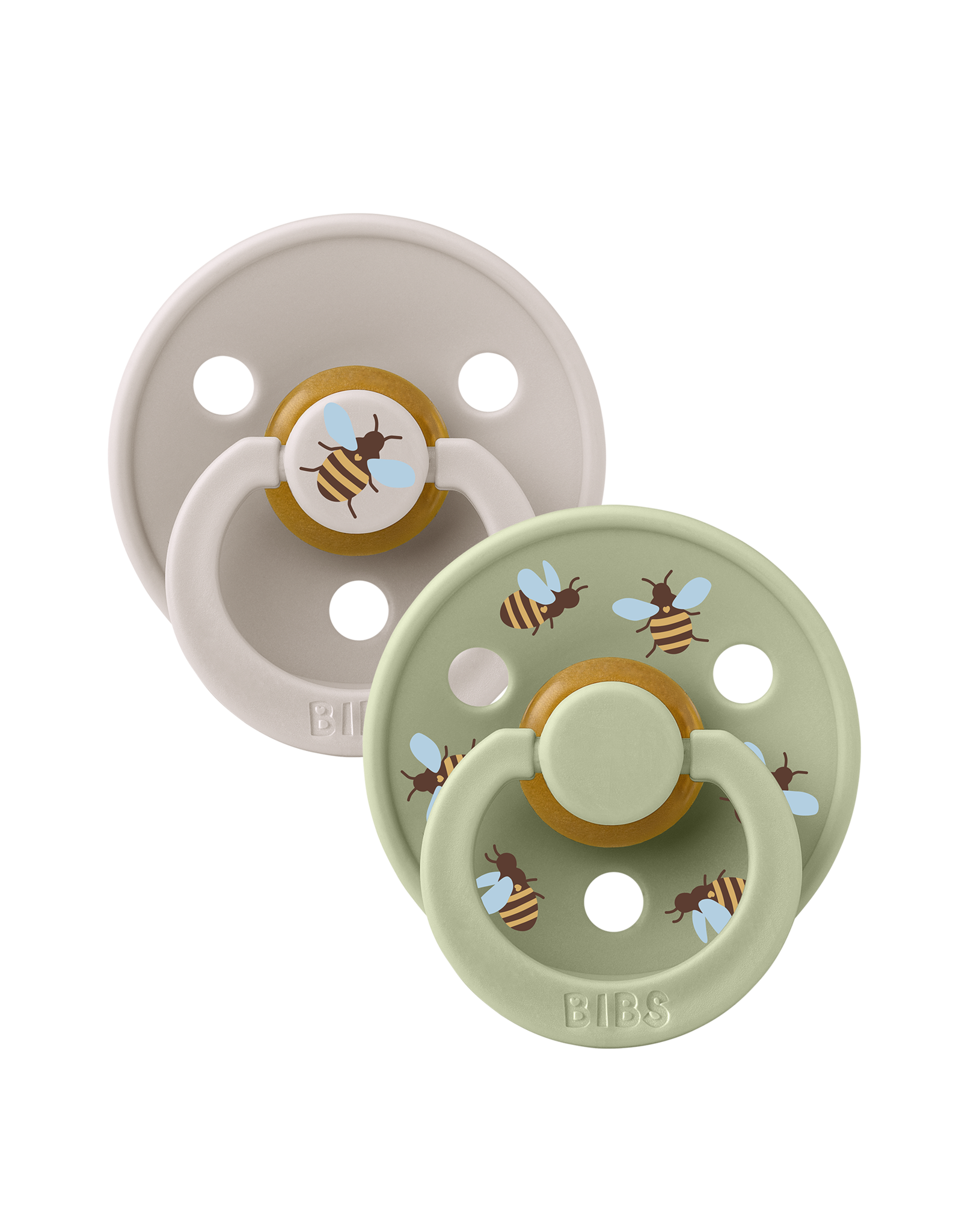 Bibs – Studio Collection - Fopspeen - Rond – Bumblebee/Mushroom – Maat 2 – 2 Stuks