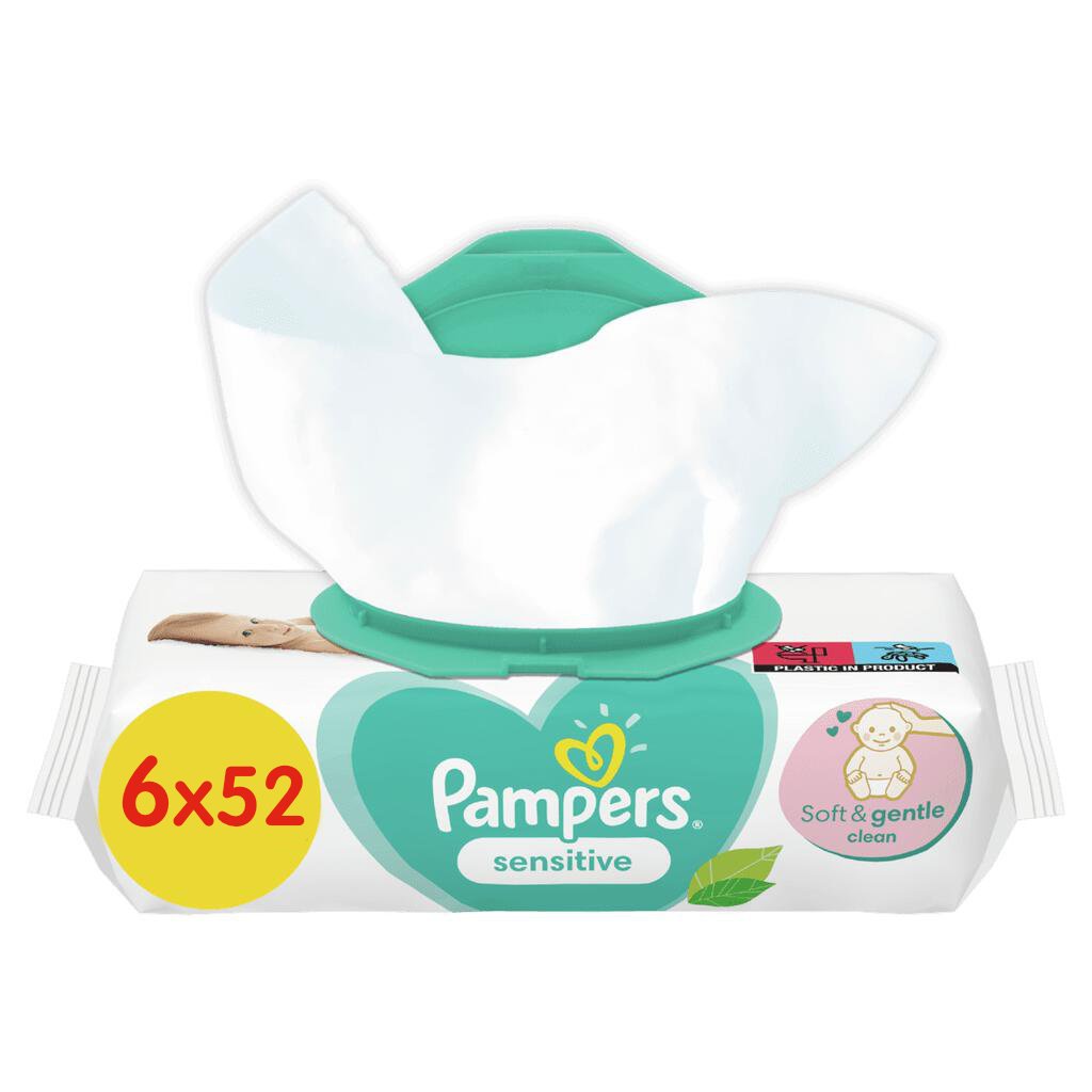 Pampers  Sensitive - Billendoekjes - 312 doekjes - 6 x 52