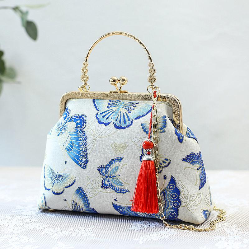RUWB BAGS Mode Vintage Fringe Tas Kleine Schelp Tassen Ketting Vrouwen Schouder Crossbody Tas Kraan Vliegende Vrouwen Handtassen Portemonnees