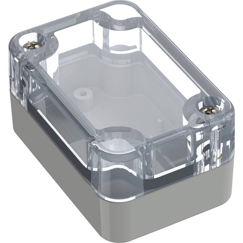 TRU COMPONENTS 6U07060403139 TC-13865044 Industriële behuizing 60 x 40 x 30 Polycarbonaat Transparant, Lichtgrijs 1 stuk(s)