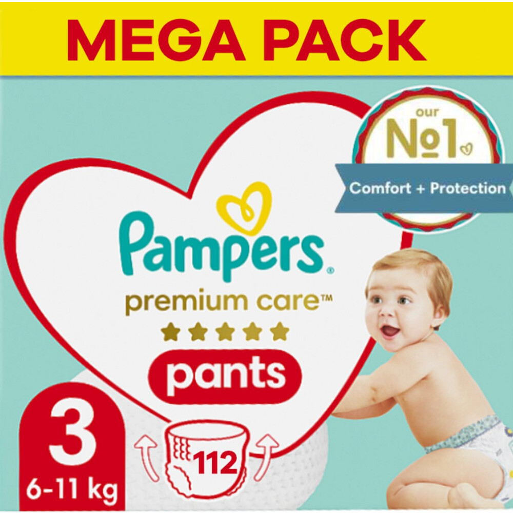 Pampers Premium Care Luierbroekje Maat 3 (6-11 kg) 112 stuks