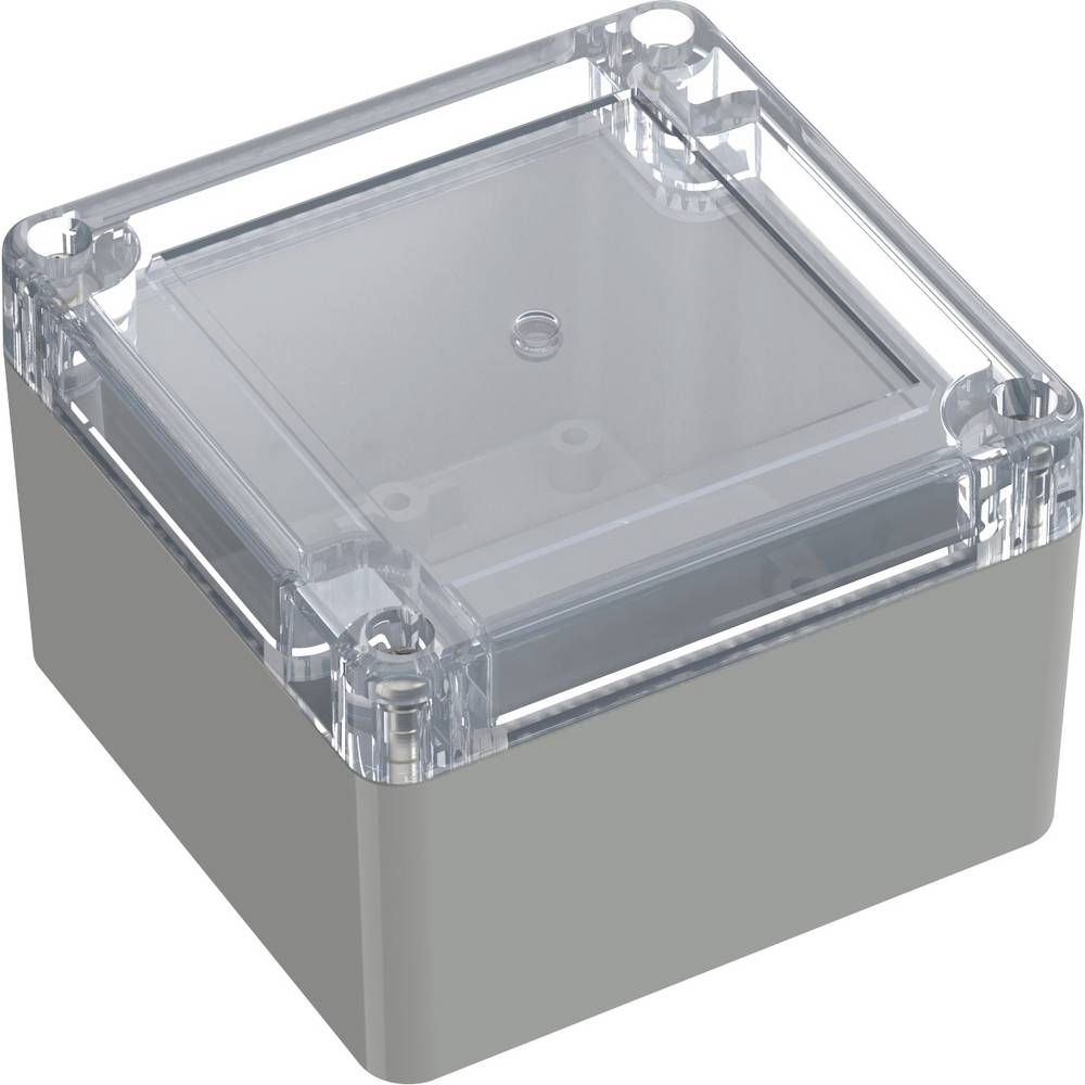 TRU COMPONENTS 6U07090906139 TC-13865076 Industriële behuizing 90 x 90 x 60 Polycarbonaat Lichtgrijs, Transparant 1 stuk(s)