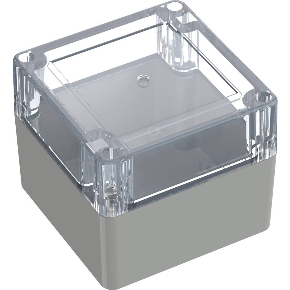 TRU COMPONENTS 6U07090908139 TC-13865092 Industriële behuizing 90 x 90 x 75 Polycarbonaat Lichtgrijs, Transparant 1 stuk(s)
