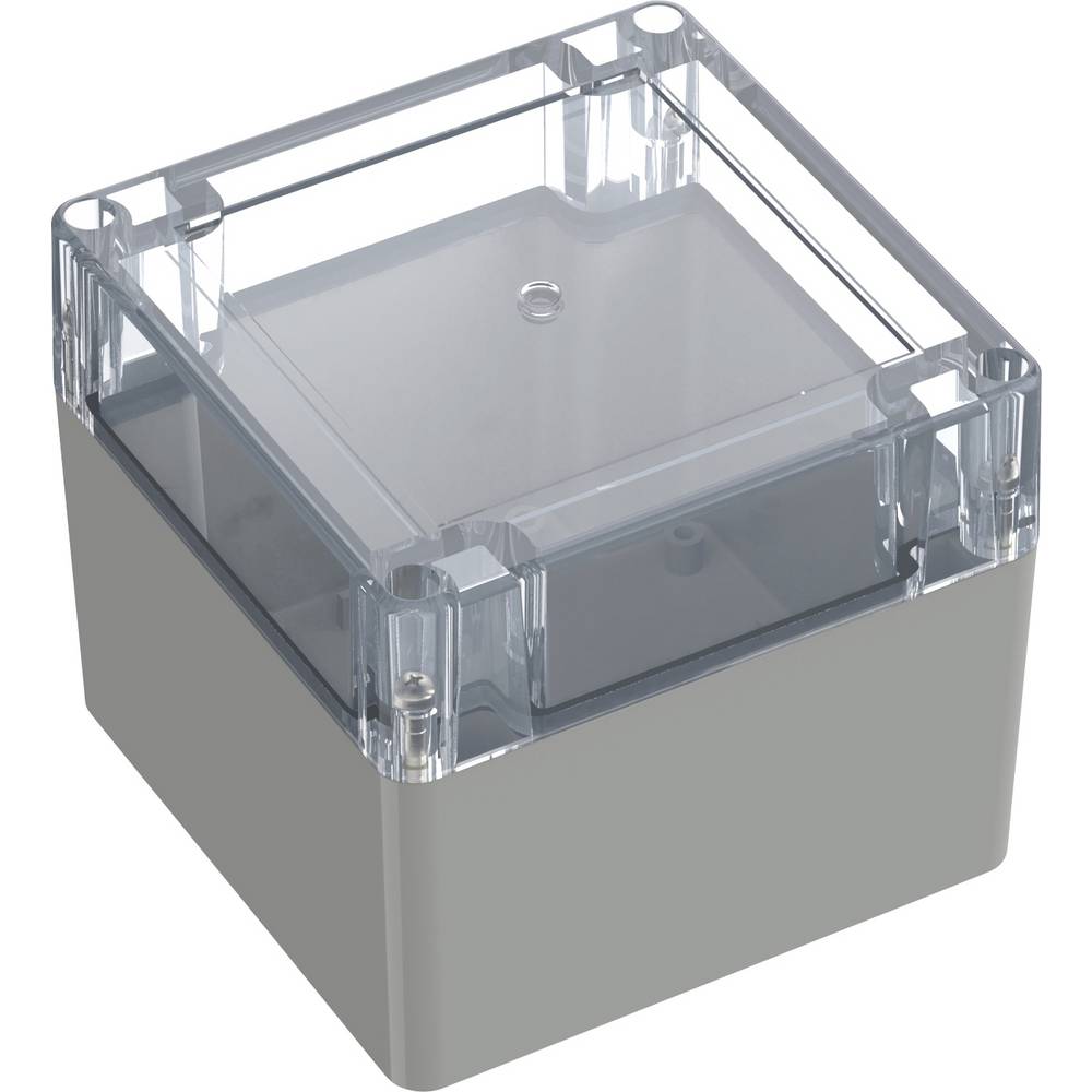 TRU COMPONENTS 6U07111109139 TC-13865108 Industriële behuizing 105 x 105 x 89.7 Polycarbonaat Lichtgrijs, Transparant 1 stuk(s)