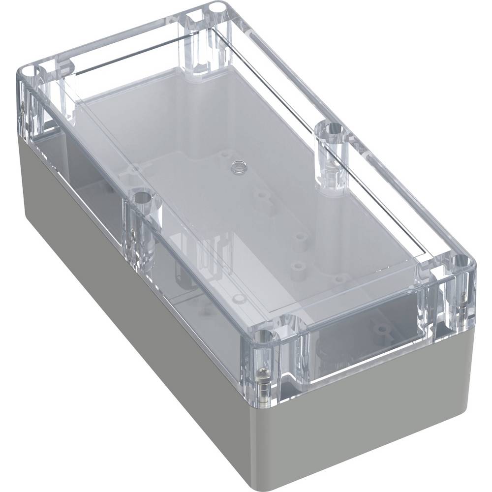 TRU COMPONENTS 6U07201008437 TC-13865148 Industriële behuizing 200 x 100 x 75 ABS, Polycarbonaat Lichtgrijs, Transparant 1 stuk(s)