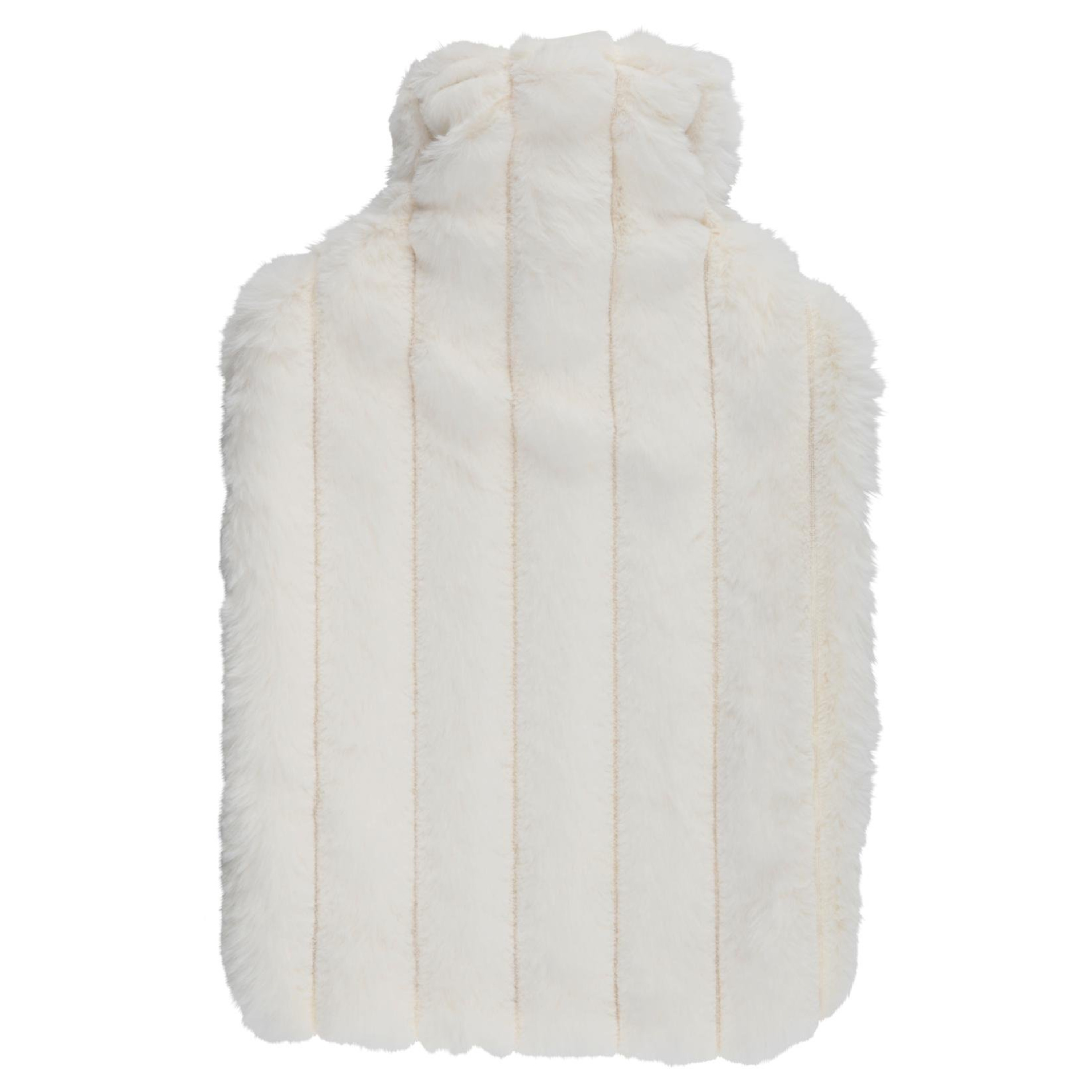 Edco Warmwaterkruik - wit - 1,75L - fluffy pluche hoes - bedkruik - kruik - kruik met hoes -