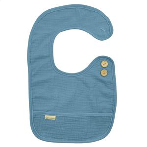 Smikkels Slabbetje van biologisch katoen Blauw L - 10 tot 36 maanden