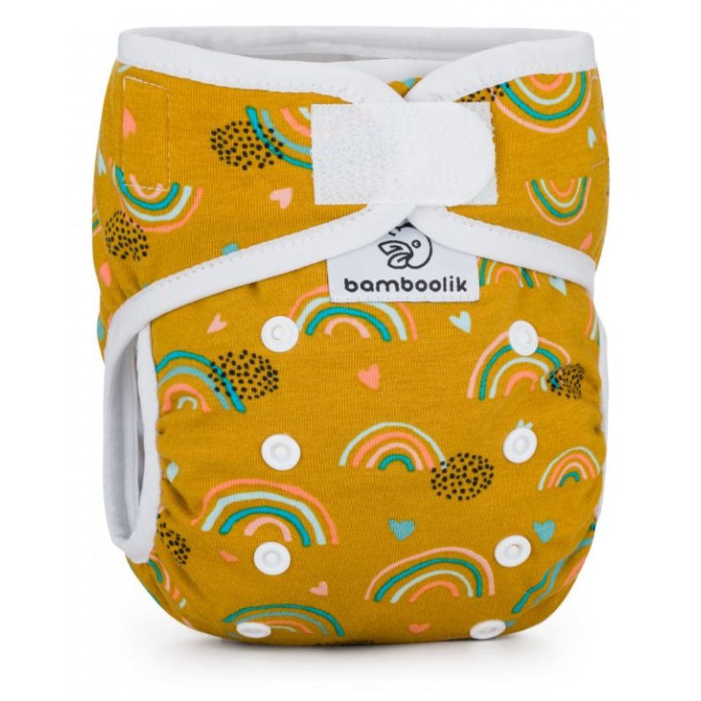 Bamboolik,GOTS Bamboolik Nachtluier + Prefold | Rainbows