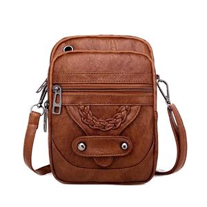TOMTOP JMS Vintage portemonnees voor dames Crossbody tas Retro PU lederen schouderhandtassen Kleine crossbody tassen voor bruin