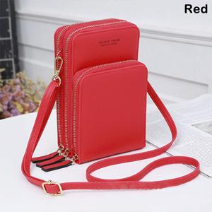 KaiTingu Mobiele telefoontas Kleine crossbodytas Mobiele telefoontas Mode Dagelijks gebruik Kaarthouder Mini-schoudertas voor dames rood