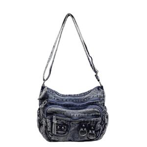 LADIES HANDBAG Vintage Denim Dames Tas met Meerdere Zakken Hand Schouder Crossbody Tas