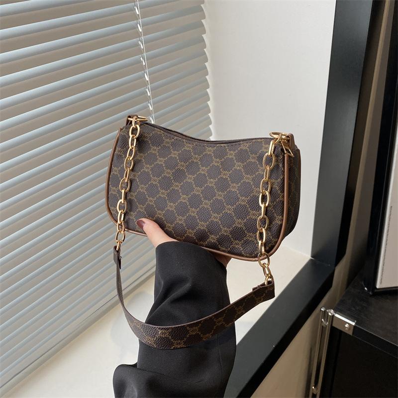 Wedding decoration Casual Chain Shoulder Bag Simple Portable New Retro Personalized Bag for Women Korean Style Fresh Texture Underarm Bag