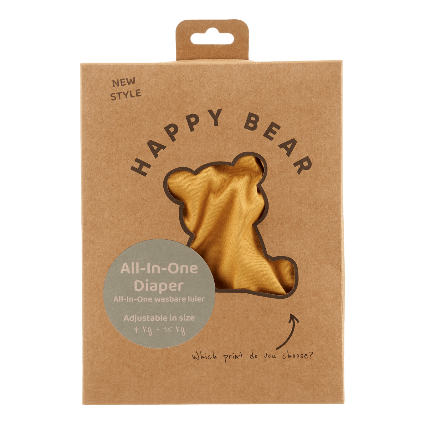 HappyBear Diapers All-In-One luier | Ocher