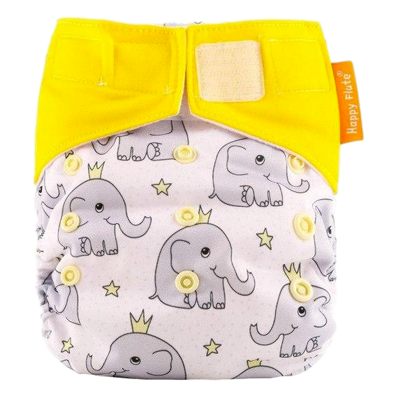 Happy Flute All-In-One klittenband luier - Olifant