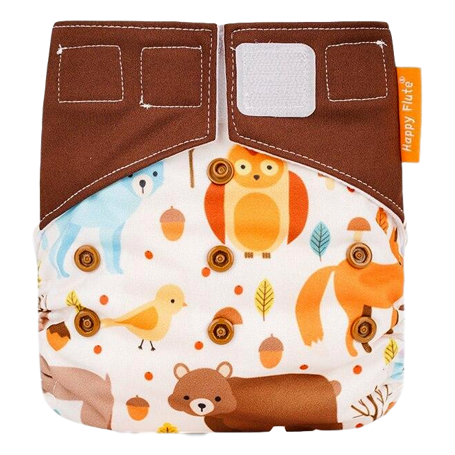 Happy Flute All-In-One klittenband luier - Bosdieren