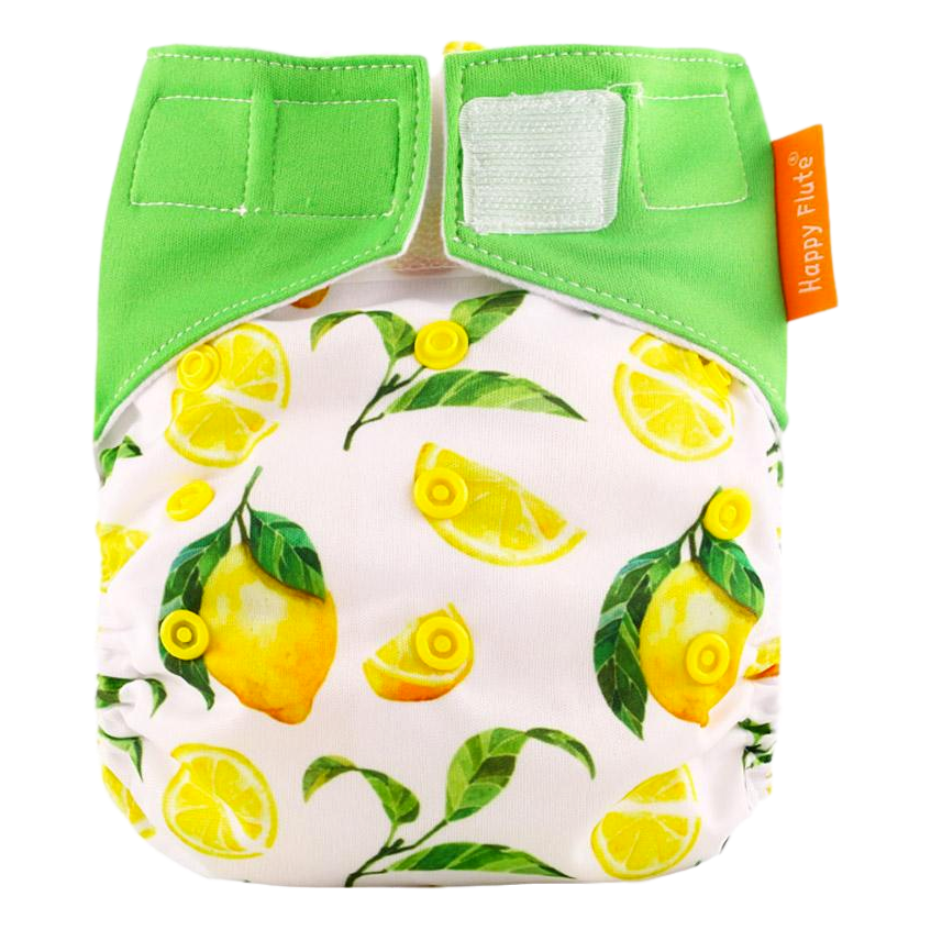 Happy Flute All-In-One klittenband luier - Citroenen