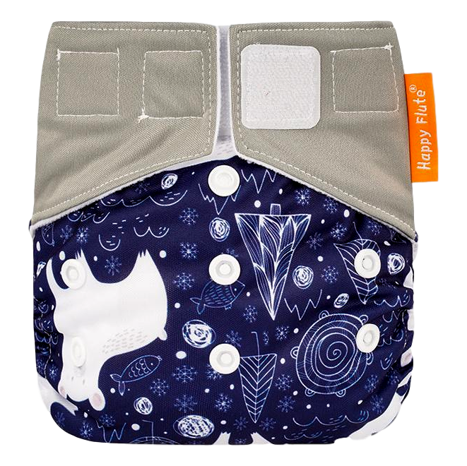 Happy Flute All-In-One klittenband luier - IJsberen