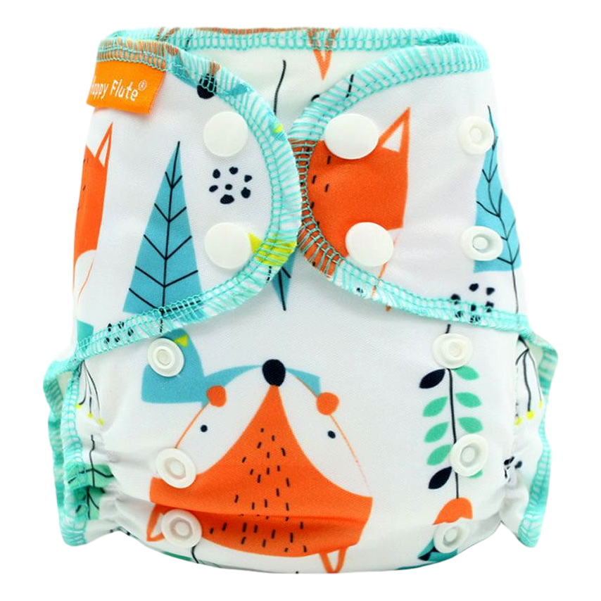 Happy Flute Newborn AIO luier - vosjes in het bos