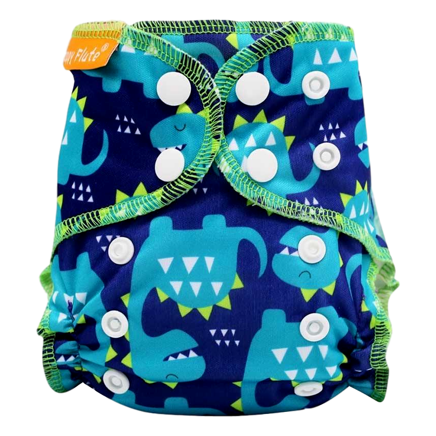 Happy Flute Newborn AIO luier - dinosaurus