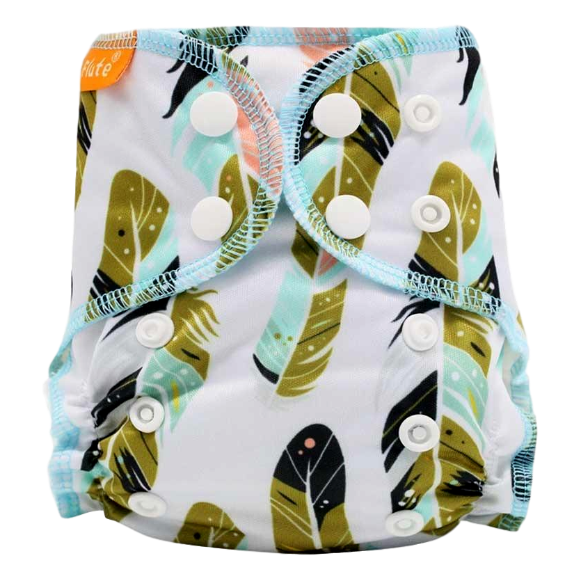 Happy Flute Newborn AIO luier - feathers