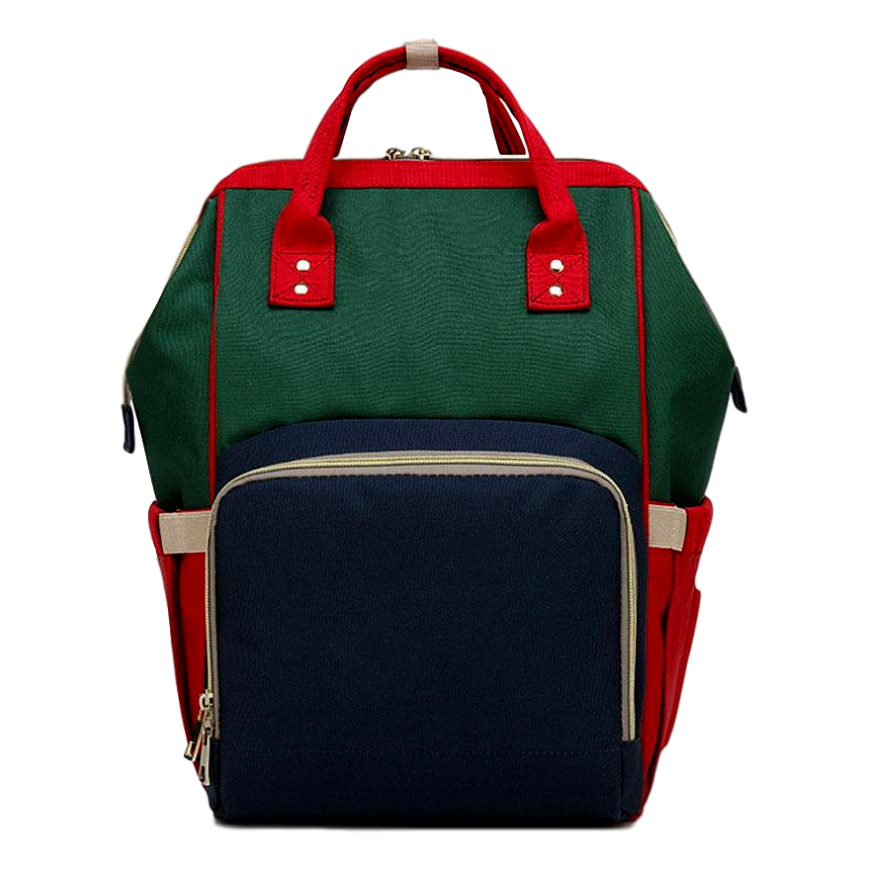 Happy Flute Luiertas rugzak - multi color green